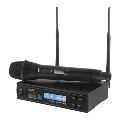 Parallel Handheld wireless system package. Half rack, metal chassis diversity receiver, 650MHz
